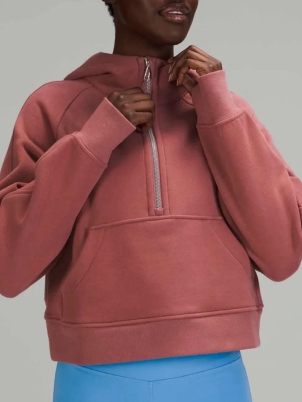 Lululemon Scuba Oversized Half-Zip Hoodie in Spiced Chai